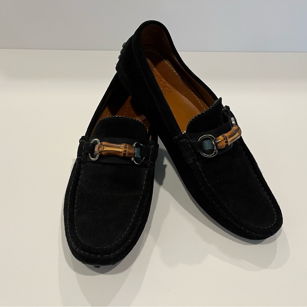 Gucci Men’s Black Suede Driving Moc size 9